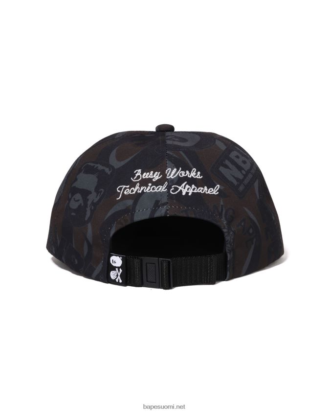 musta miehet A Bathing Ape x nbhd cap 8HT2D8505