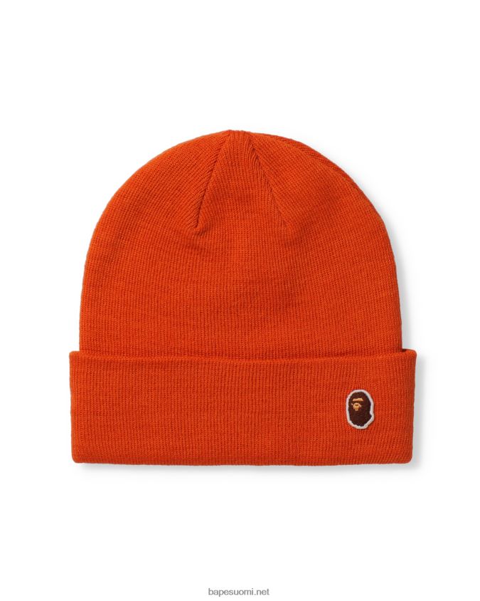 oranssi miehet A Bathing Ape pää yksipisteneulottu lippalakki 8HT2D8627