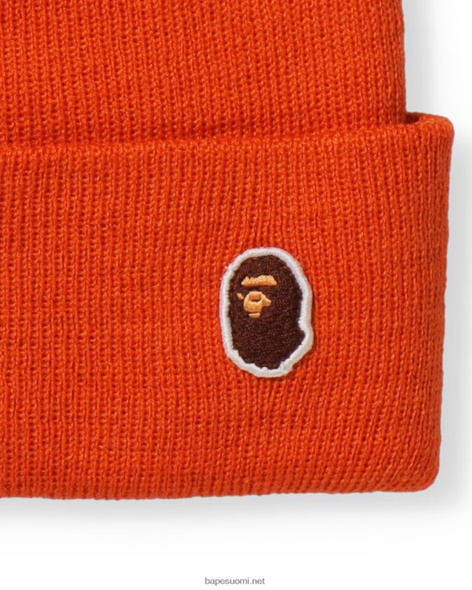 oranssi miehet A Bathing Ape pää yksipisteneulottu lippalakki 8HT2D8627