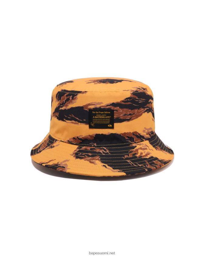 oranssi miehet A Bathing Ape tiger camo bucket hattu 8HT2D8500
