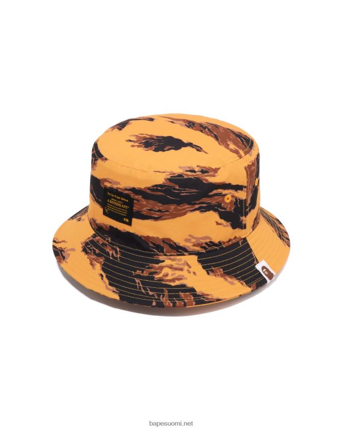 oranssi miehet A Bathing Ape tiger camo bucket hattu 8HT2D8500