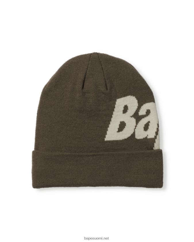 tumma khaki miehet A Bathing Ape neulottu korkki 8HT2D8629