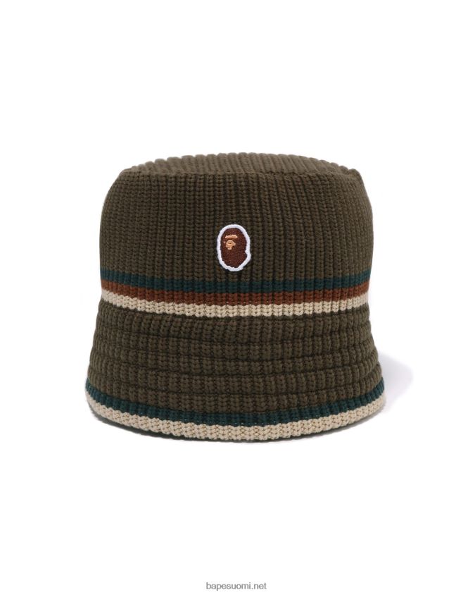 tumma khaki miehet A Bathing Ape pää yksipisteinen murskainhattu 8HT2D8418