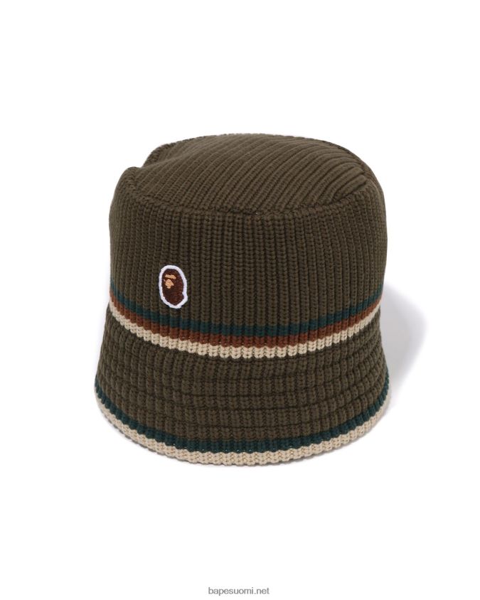 tumma khaki miehet A Bathing Ape pää yksipisteinen murskainhattu 8HT2D8418