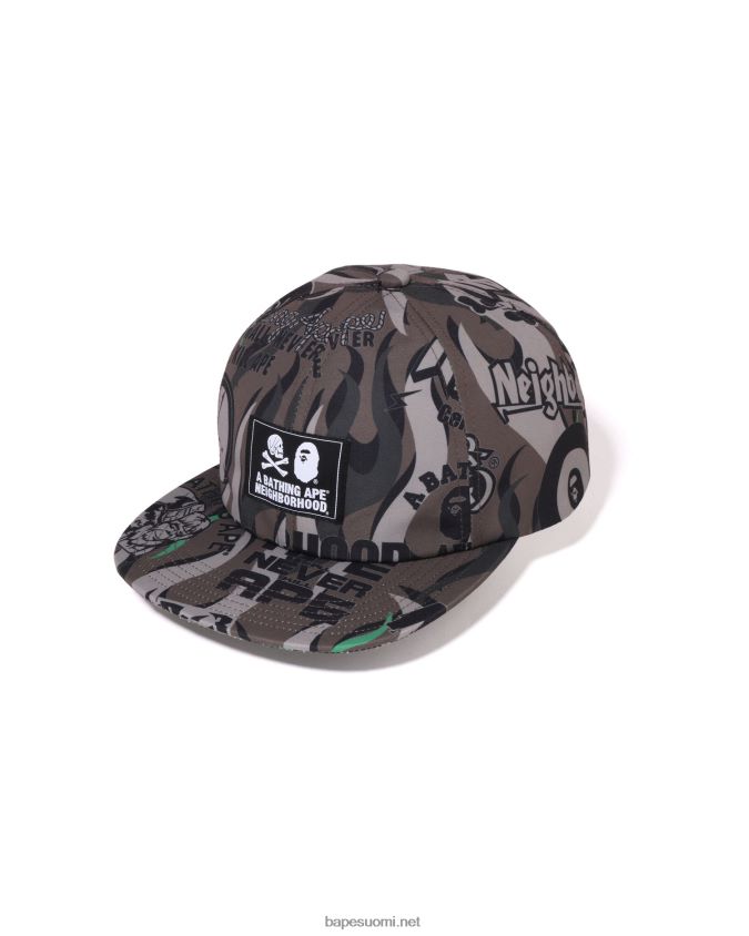 tumma khaki miehet A Bathing Ape x nbhd cap 8HT2D8506