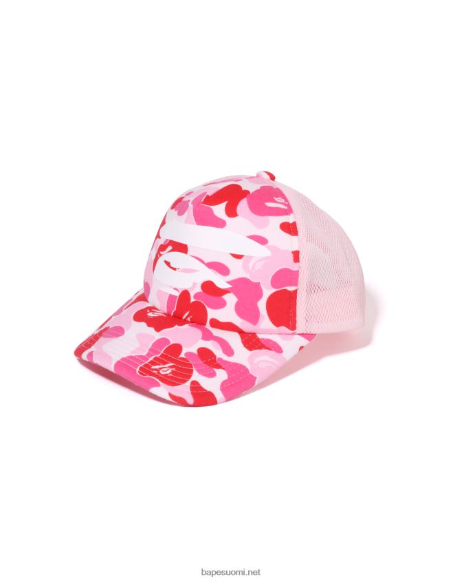 vaaleanpunainen miehet A Bathing Ape abc camo kasvojen verkkokorkki 8HT2D8404