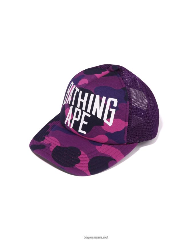 violetti miehet A Bathing Ape värillinen camo nyc logo verkkokorkki 8HT2D8535