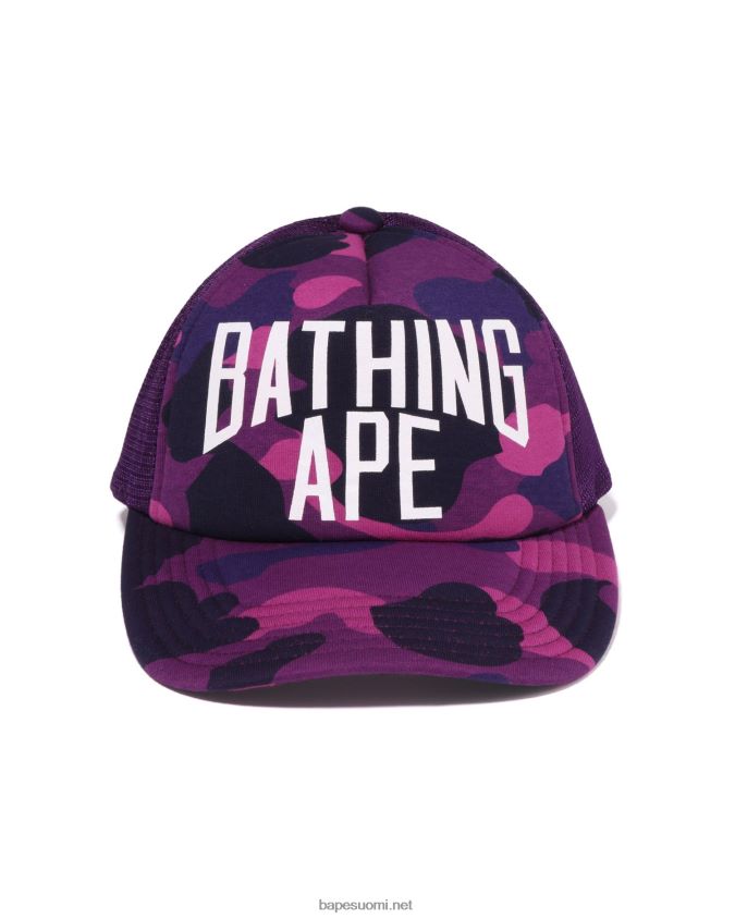 violetti miehet A Bathing Ape värillinen camo nyc logo verkkokorkki 8HT2D8535