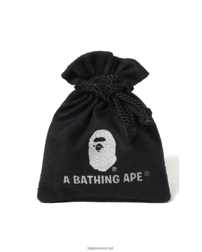 musta miehet A Bathing Ape tekojalokivi päärengas 8HT2D8605