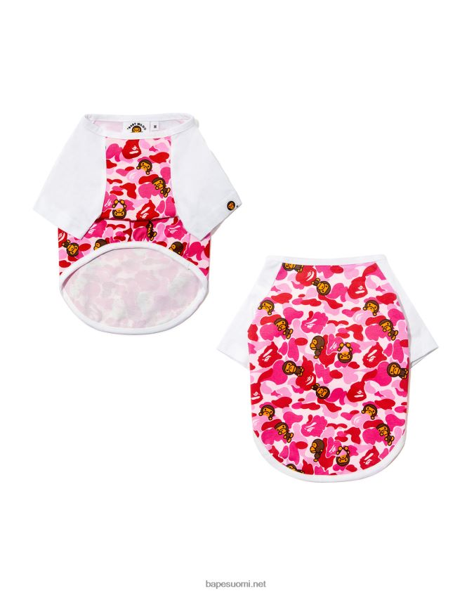 karmiinin ruusu miehet A Bathing Ape milo lemmikki paita 8HT2D81178