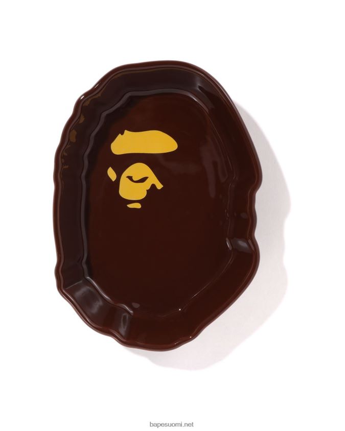 ruskea miehet A Bathing Ape iso pää monitarjotin 8HT2D8440