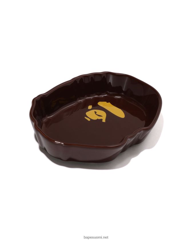 ruskea miehet A Bathing Ape iso pää monitarjotin 8HT2D8440