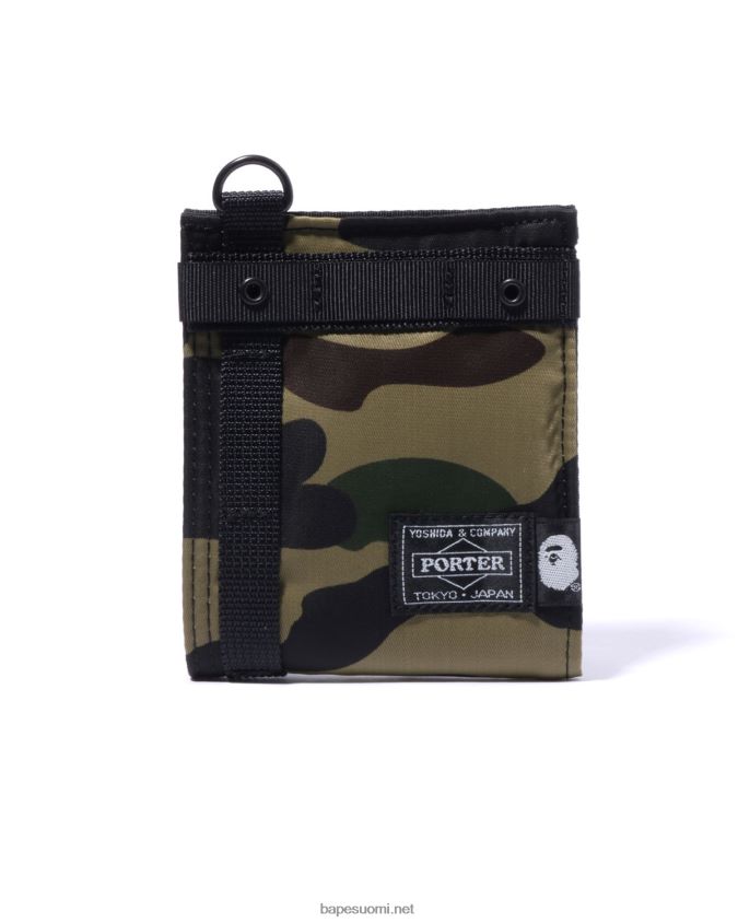 armeijan vihreä miehet A Bathing Ape porter 1st camo lompakko 8HT2D8573