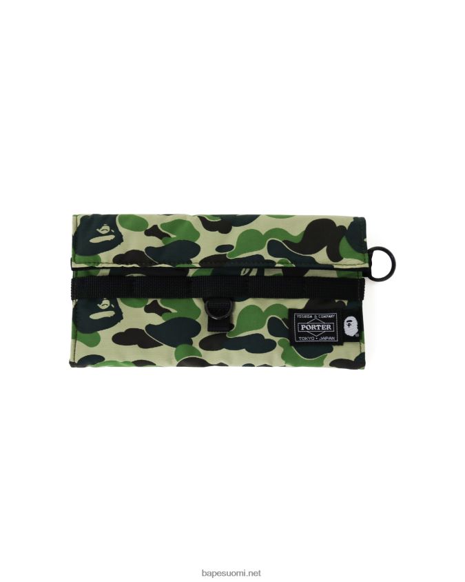 armeijan vihreä miehet A Bathing Ape porter abc camo pitkä lompakko 8HT2D8647