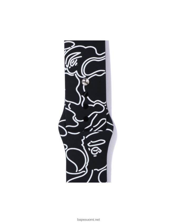 musta miehet A Bathing Ape neon camo kellonauha 8HT2D8540