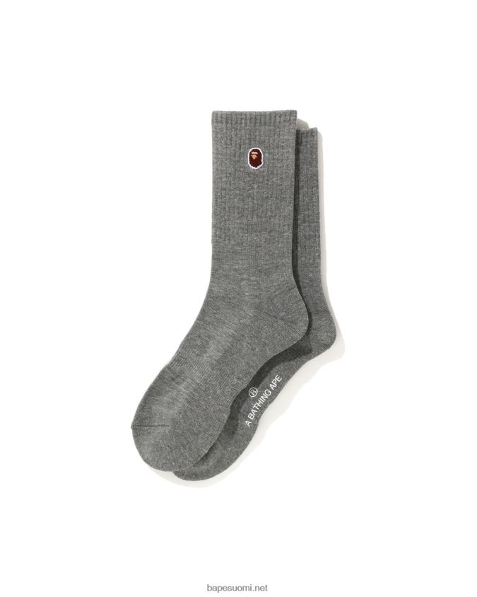 harmaa miehet A Bathing Ape pään yhden pisteen sukat 8HT2D8503