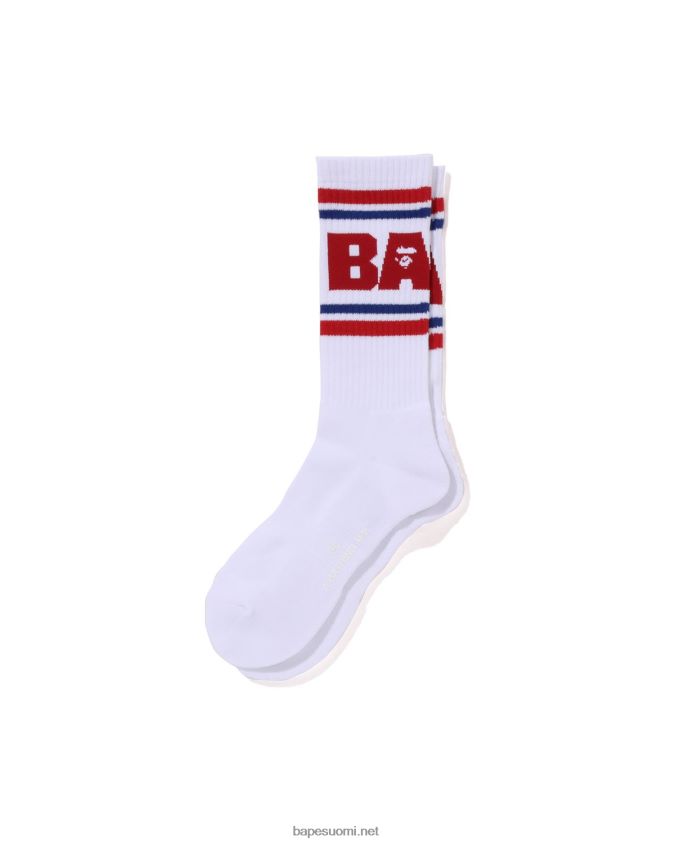kirkkaan punainen miehet A Bathing Ape rivi sukat 8HT2D8439