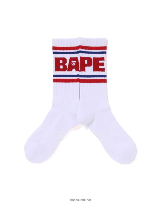kirkkaan punainen miehet A Bathing Ape rivi sukat 8HT2D8439