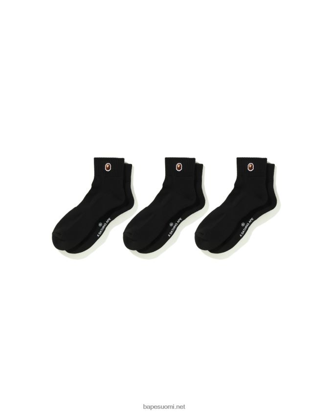 musta miehet A Bathing Ape pään yhden pisteen nilkkasukat 8HT2D8578