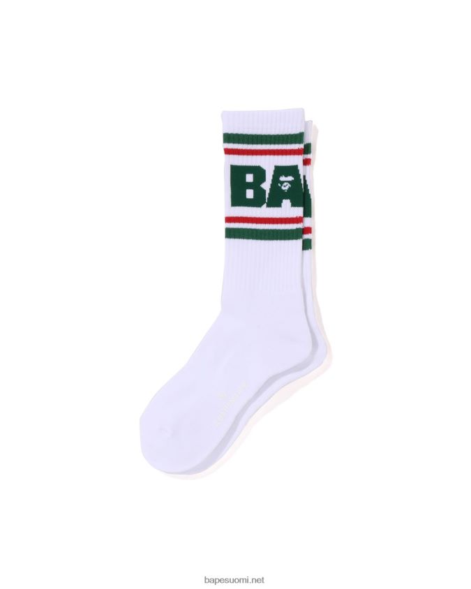 vaaleanvihreä miehet A Bathing Ape rivi sukat 8HT2D8438