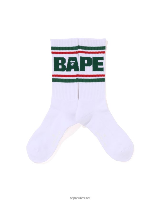 vaaleanvihreä miehet A Bathing Ape rivi sukat 8HT2D8438