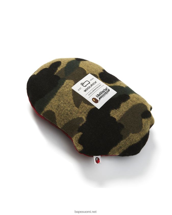 kirkkaan punainen miehet A Bathing Ape x Woolrich päätyyny 8HT2D8580