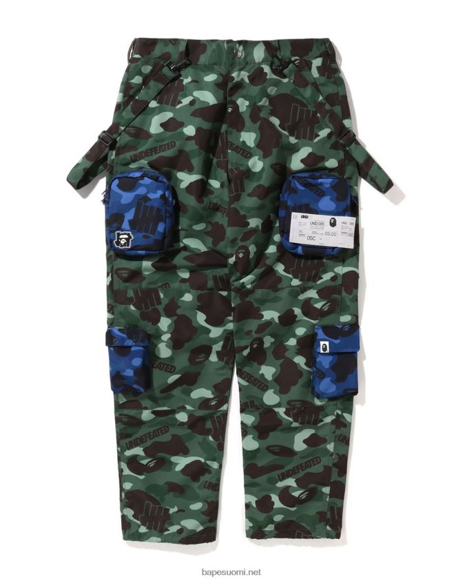 armeijan vihreä miehet A Bathing Ape x undftd color camo monitaskuiset taskuhousut 8HT2D8348