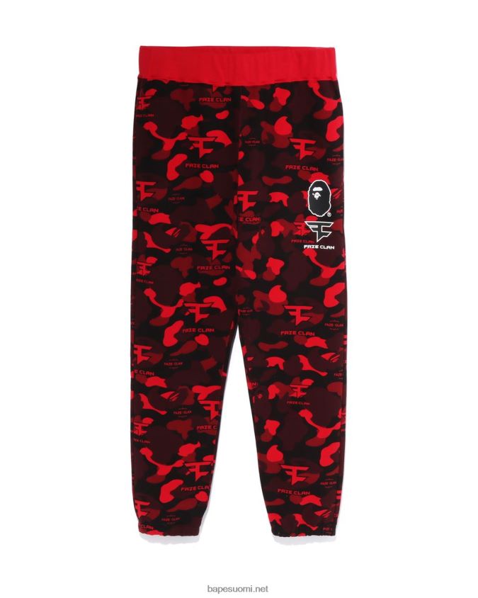 kirkkaan punainen miehetbape x faze clan collegehousut 8HT2D8271