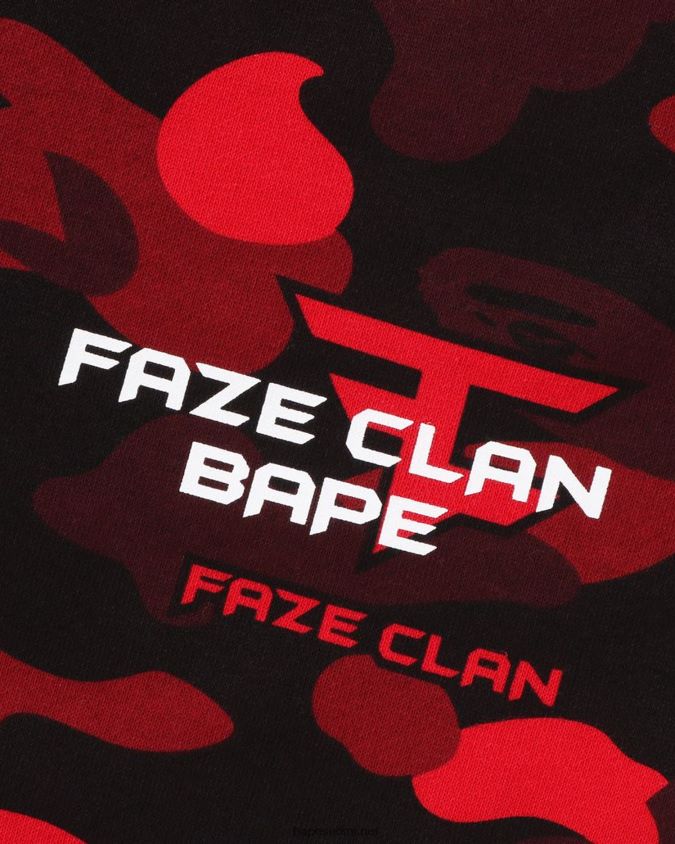 kirkkaan punainen miehetbape x faze clan collegehousut 8HT2D8271