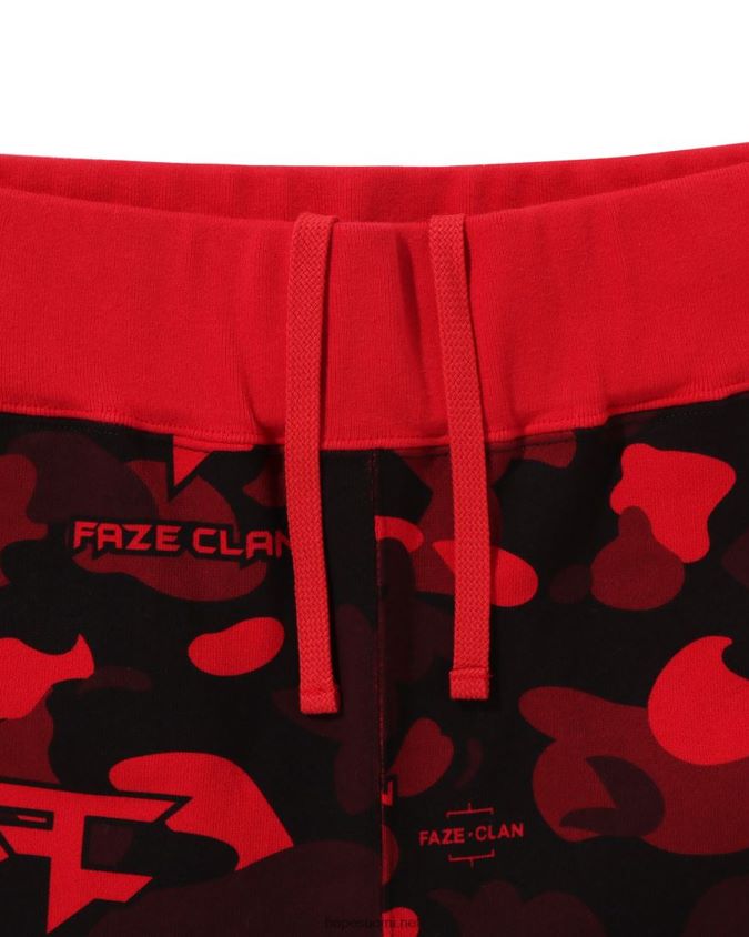 kirkkaan punainen miehetbape x faze clan collegehousut 8HT2D8271