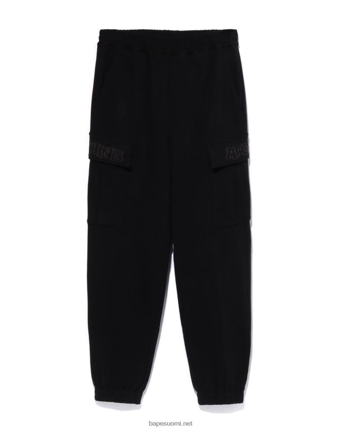 musta miehet A Bathing Ape 6 taskua rennon mallin collegehousut 8HT2D8228