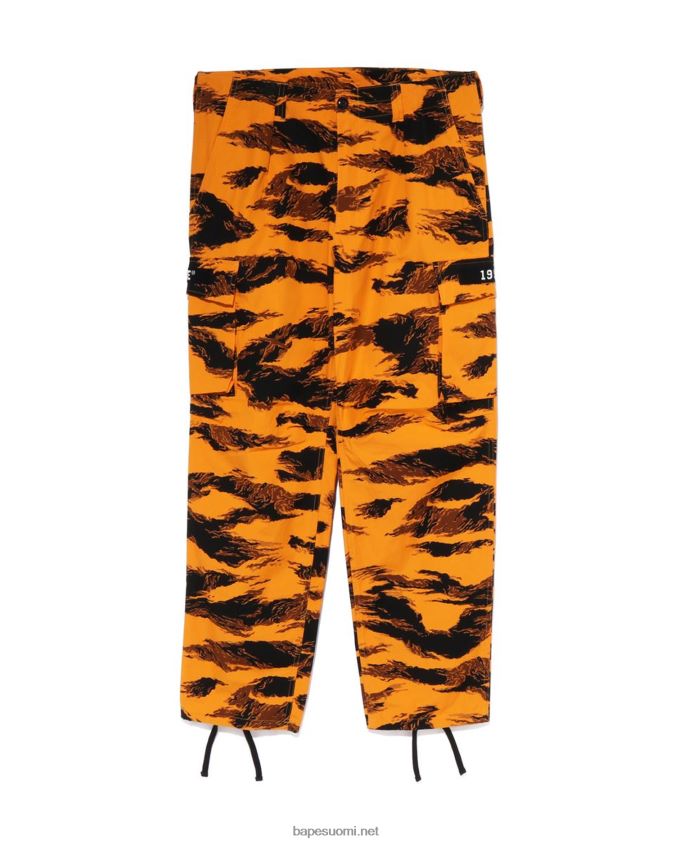 oranssi miehet A Bathing Ape tiger camo rennon istuvuuden sotilashousut 8HT2D8336