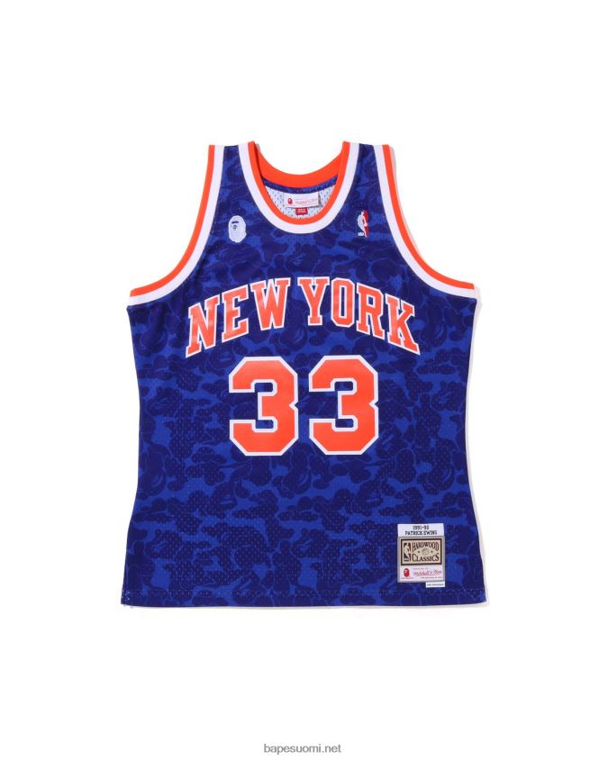 sininen miehet A Bathing Ape x m&n new york knicks toppi 8HT2D8374