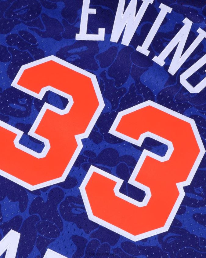 sininen miehet A Bathing Ape x m&n new york knicks toppi 8HT2D8374