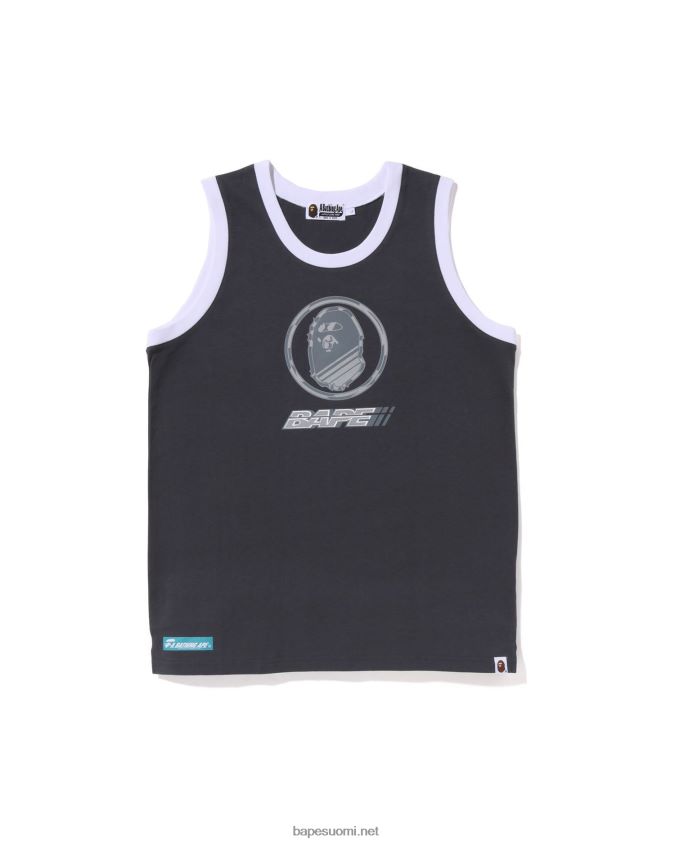 tummanharmaa miehet A Bathing Ape graafinen toppi 8HT2D89