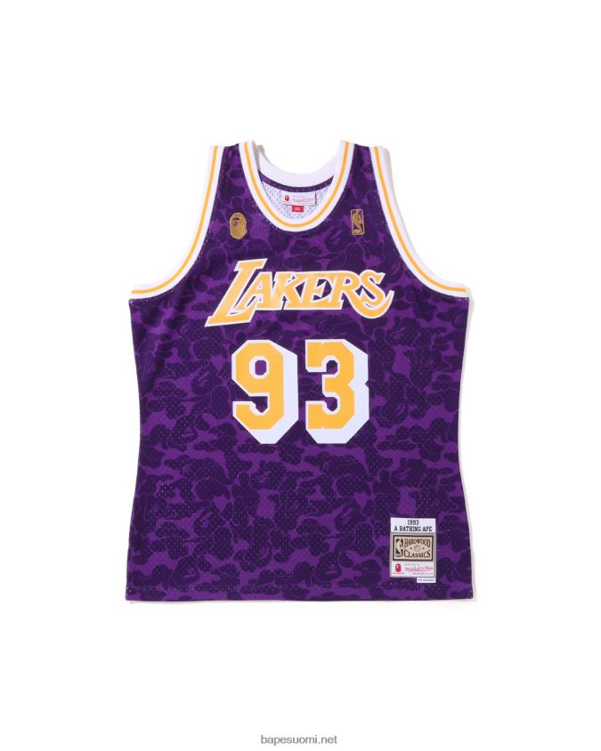 violetti miehet A Bathing Ape x m&n los angeles lakers jersey toppi 8HT2D8368