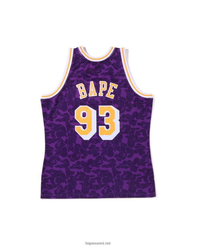 violetti miehet A Bathing Ape x m&n los angeles lakers jersey toppi 8HT2D8368