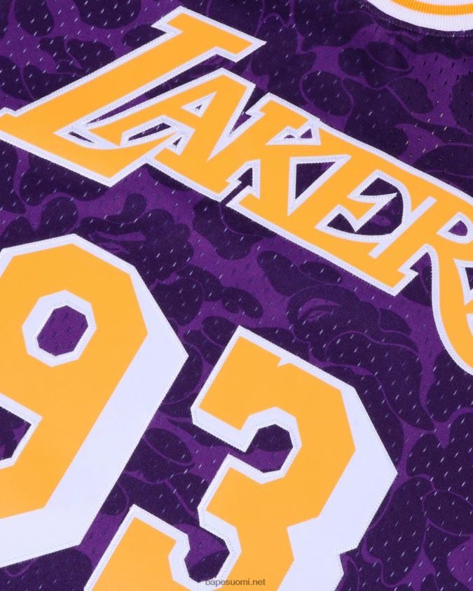 violetti miehet A Bathing Ape x m&n los angeles lakers jersey toppi 8HT2D8368