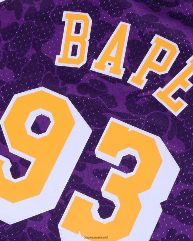 violetti miehet A Bathing Ape x m&n los angeles lakers jersey toppi 8HT2D8368