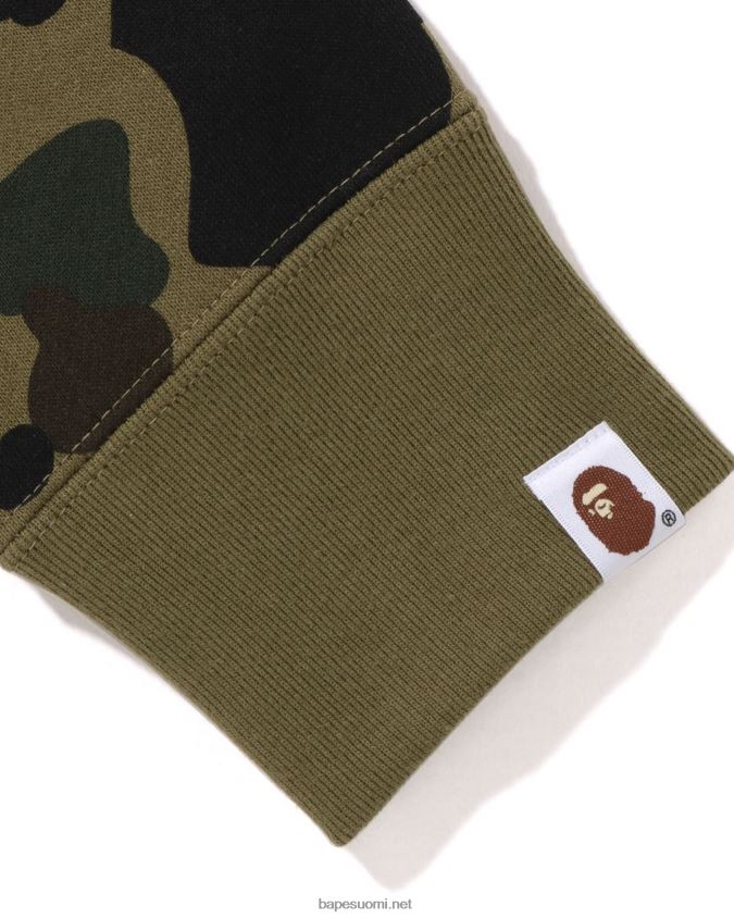 armeijan vihreä miehet A Bathing Ape 1. camo crewneck 8HT2D8366