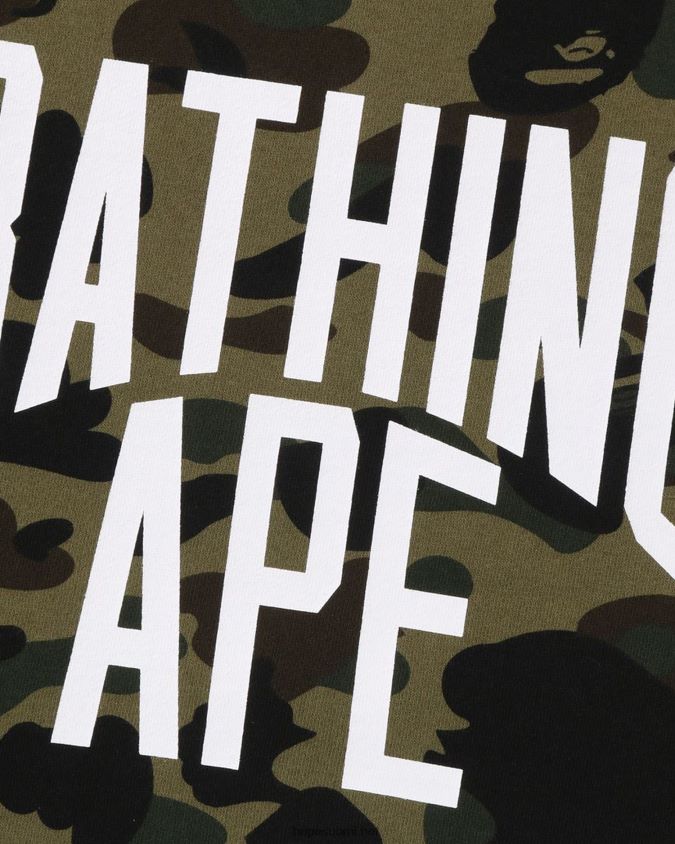 armeijan vihreä miehet A Bathing Ape 1. camo hullun rento istuvuus crewneck 8HT2D8286