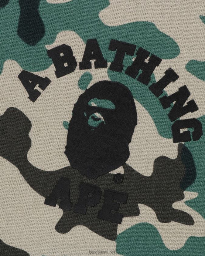 armeijan vihreä miehet A Bathing Ape Woodland camo löysä istuvuus koko vetoketjullinen huppari 8HT2D8219