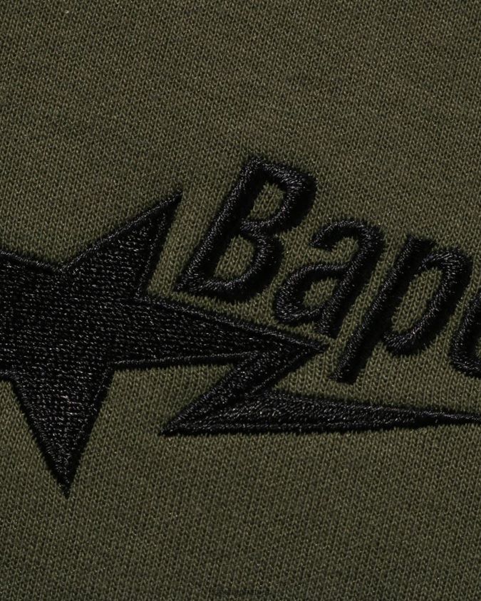 armeijan vihreä miehet A Bathing Ape logolla rennon istuva puserohuppari 8HT2D8334