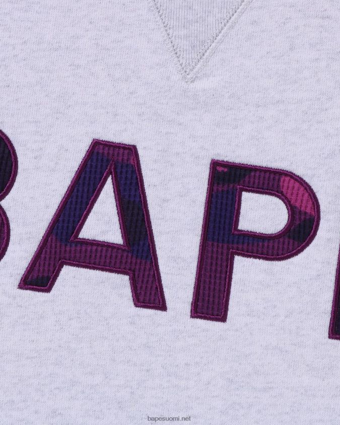 harmaa miehet A Bathing Ape Patch rento istuvuus crewneck 8HT2D8295