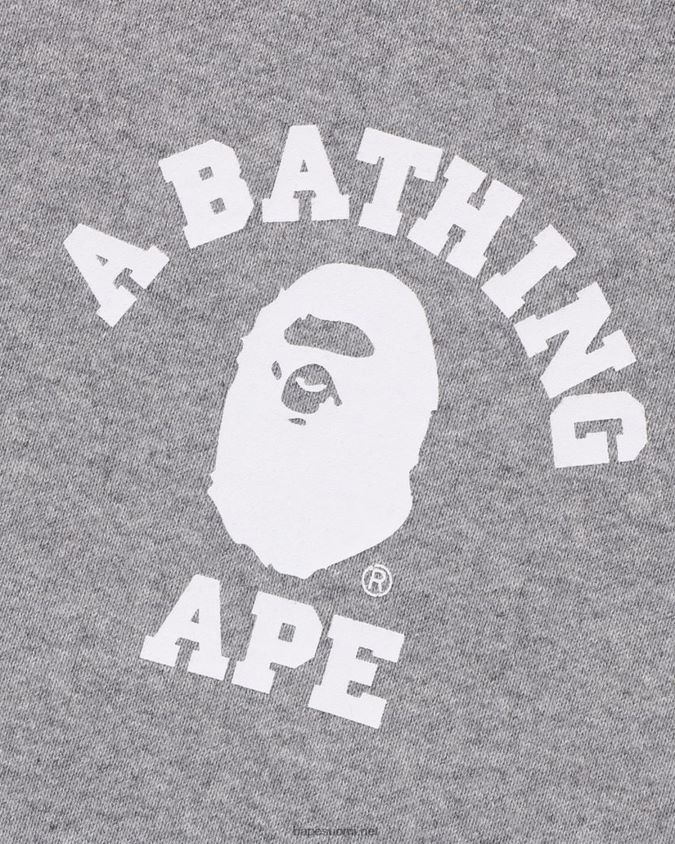 harmaa miehet A Bathing Ape college rennon istuvuuden koko vetoketjullinen huppari 8HT2D8235