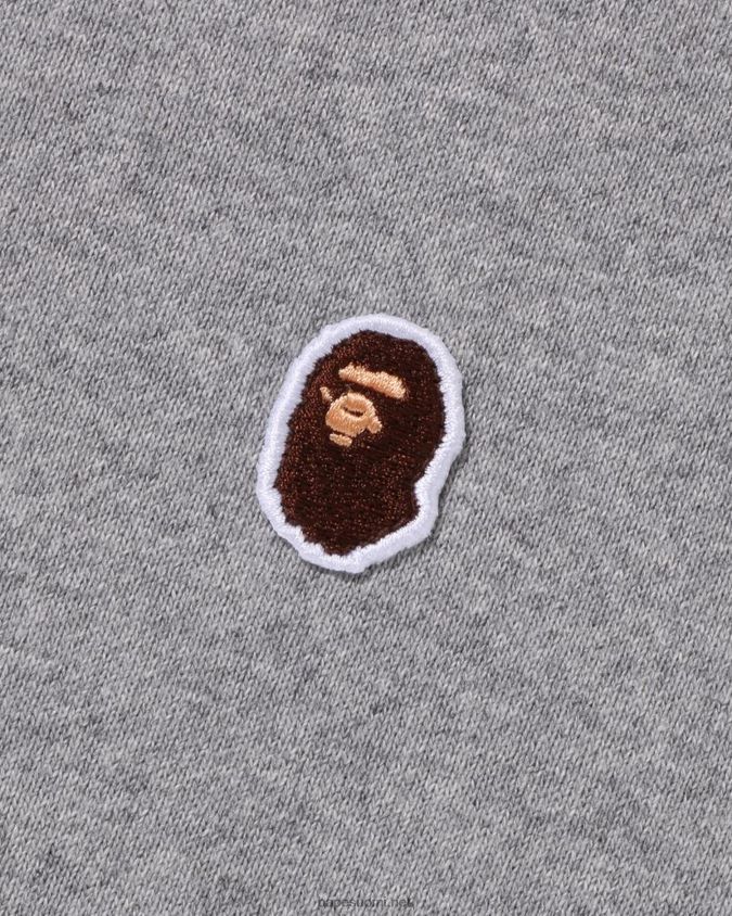 harmaa miehet A Bathing Ape pään yhden pisteen rento istuvuus crewneck 8HT2D8308