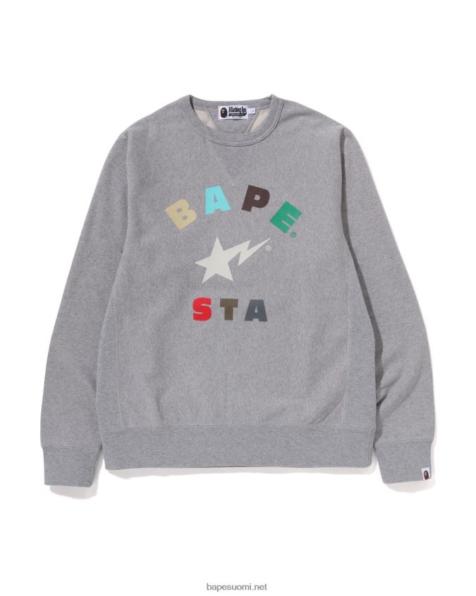 harmaa miehet A Bathing Ape pyöreä kaula 8HT2D8360