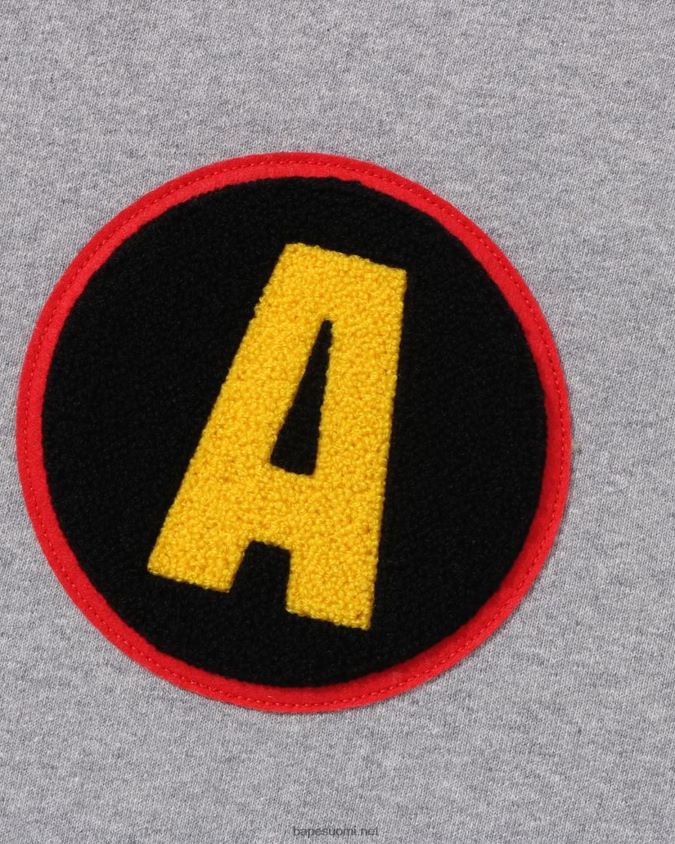 harmaa miehet A Bathing Ape shadow rennon istuvuuden koko vetoketjullinen huppari 8HT2D8180