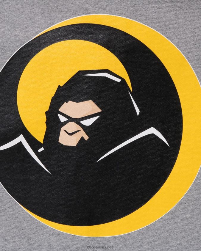 harmaa miehet A Bathing Ape shadow rennon istuvuuden koko vetoketjullinen huppari 8HT2D8180