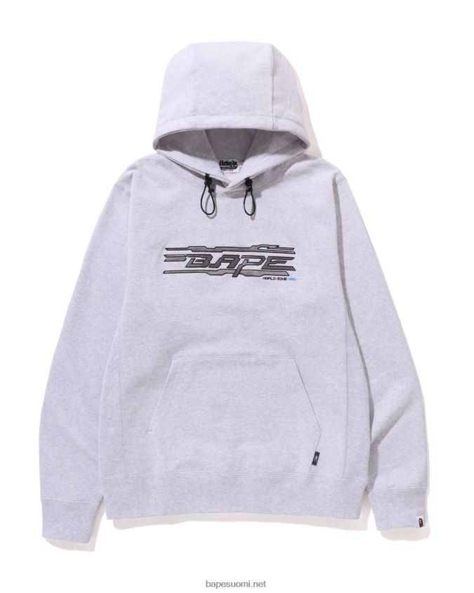 harmaa miehet A Bathing Ape tikkattava neulehuppari 8HT2D8316